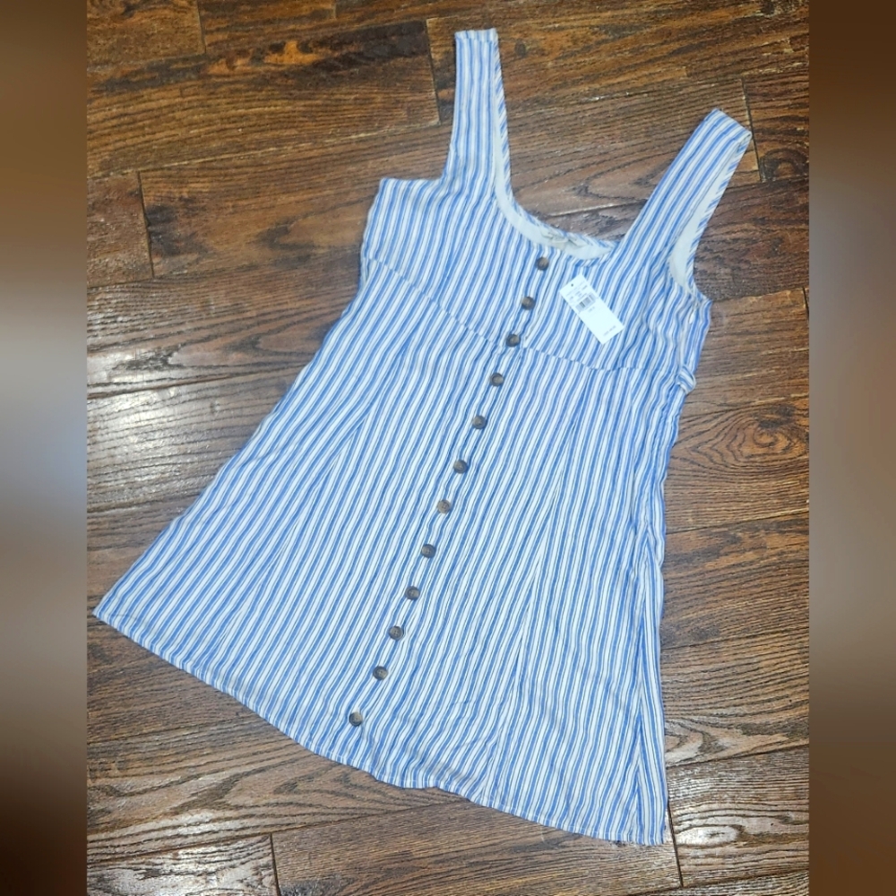 NWT American Eagle Blue And White Striped Dress S/small